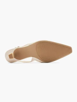 Cream Patent Slingback Heel