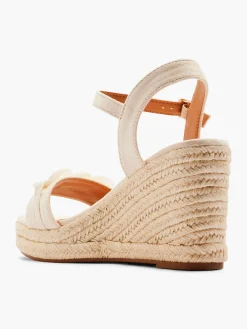 Cream Wedge Heel with Chain Detail