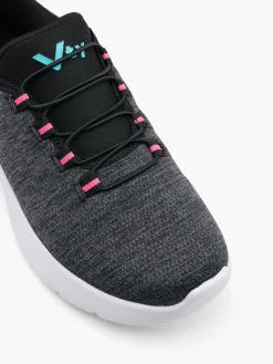 Cyclone Black/Charcoal Slip On Trainers