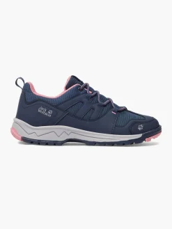 Dark Blue Jack Wolfskin Girl's Lace-up Hiking Trainer