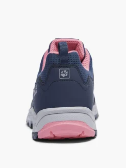 Dark Blue Jack Wolfskin Girl's Lace-up Hiking Trainer