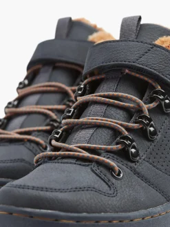 Dark Blue/Orange Junior Boys Velcro Hi-top