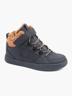 Dark Blue/Orange Junior Boys Velcro Hi-top