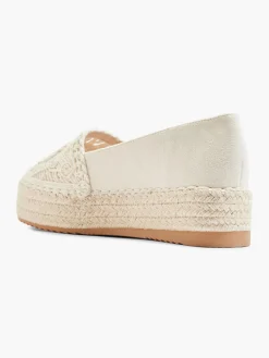 Embroidery Detail Platform Espadrille Slip On
