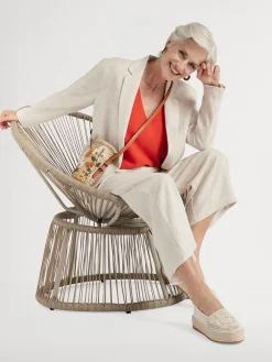 Embroidery Detail Platform Espadrille Slip On