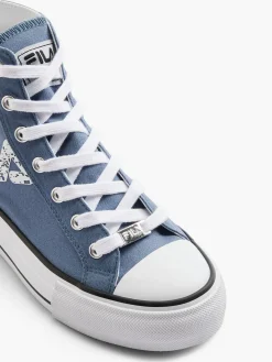 Fila Light Blue Canvas Lace-up Hi-Top