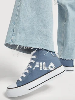 Fila Light Blue Canvas Lace-up Hi-Top