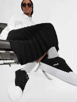 Fila New Black Canvas Platform Lace-up Trainer