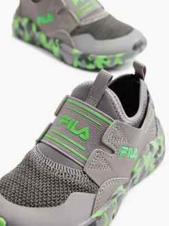 Fila New Toddler's Grey/Green Camouflage Slip-on Trainer