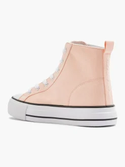 Fila Peach Canvas Lace-up Hi-Top