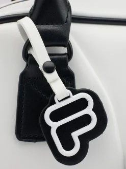 Fila White and Black Contrast Handbag with Adjustable Shoulder Strap