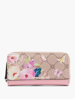 Floral Patterned Monogram Purse