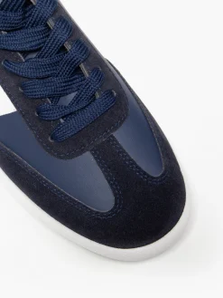 Gaz Navy/White Lace Up Casual Trainers