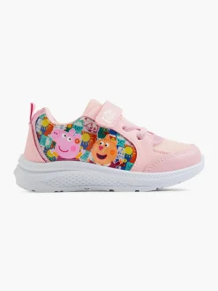 Girls Pink Peppa Pig Velcro Trainers