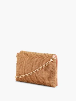 Gold Diamante Clutch Bag with Removable Shoulder Strap