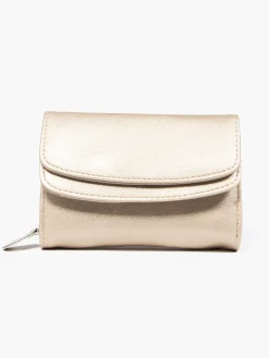 Gold Double Flap Purse