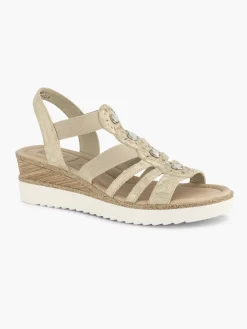 Gold Jewelled Comfort Gladiator Sandal