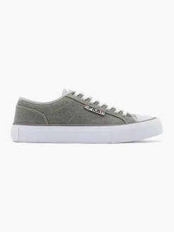 Grey Canvas Lace Up Trainers