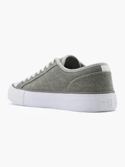 Grey Canvas Lace Up Trainers