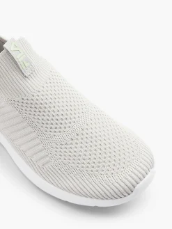 Grey/White Slip On Softfoam Trainers