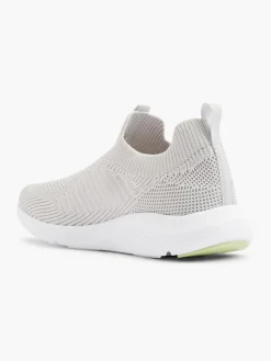 Grey/White Slip On Softfoam Trainers