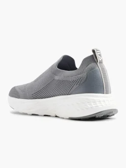 Grey/White Slip On Trainers