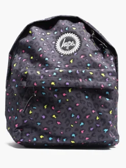 Hype Girls Black Mini Leopard Backpack