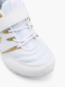 Infant Boys White/Gold Velcro Trainers