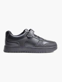 Junior Boys Black Court Velcro Trainers