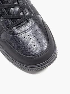 Junior Boys Black Court Velcro Trainers