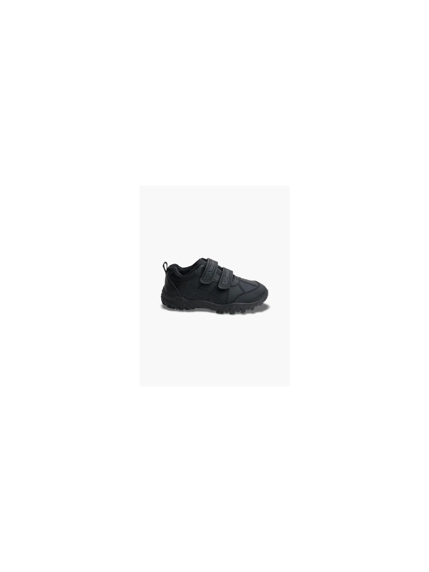 Junior Boys Black Twin Strap Sporty Shoes