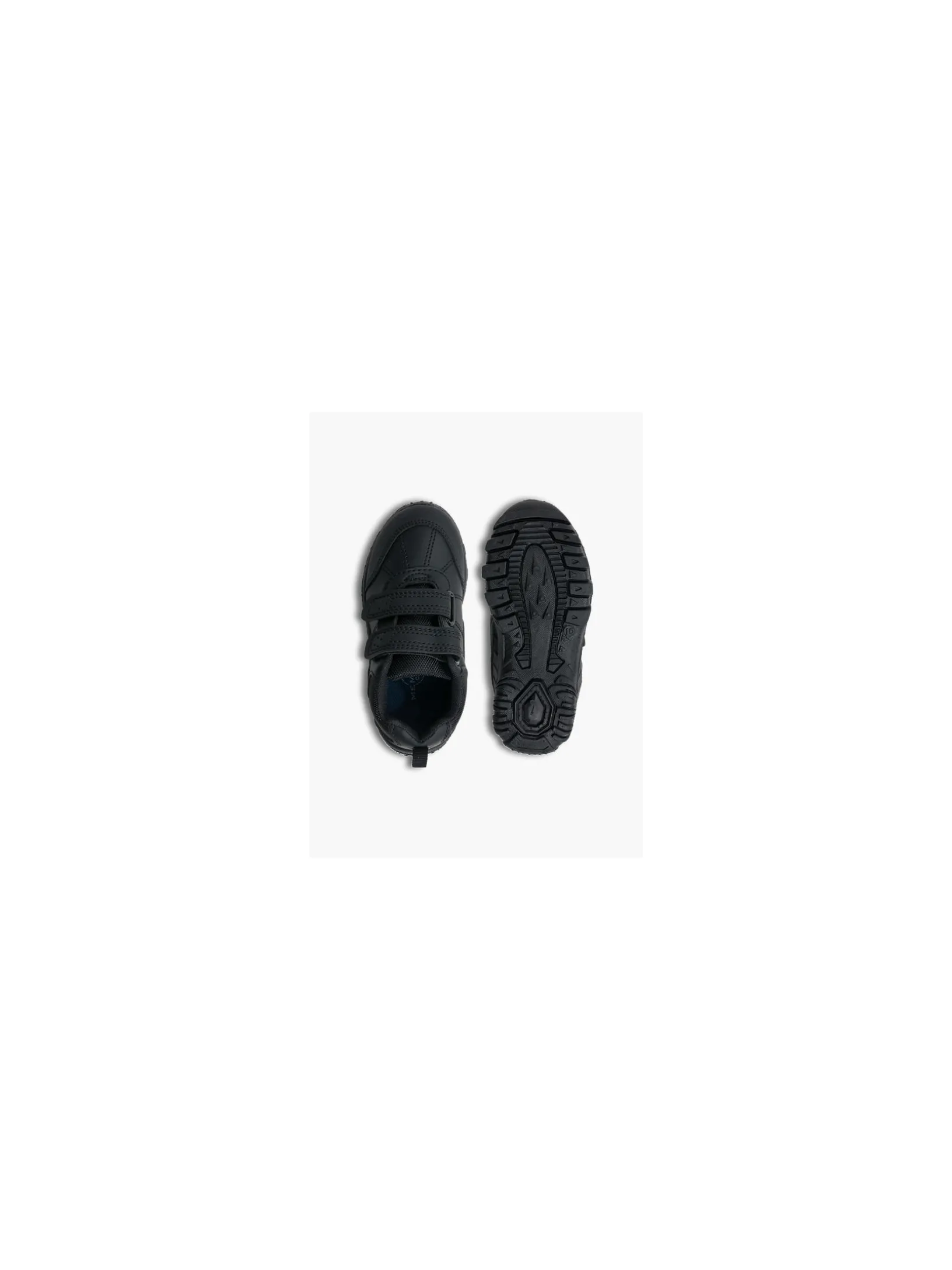 Junior Boys Black Twin Strap Sporty Shoes