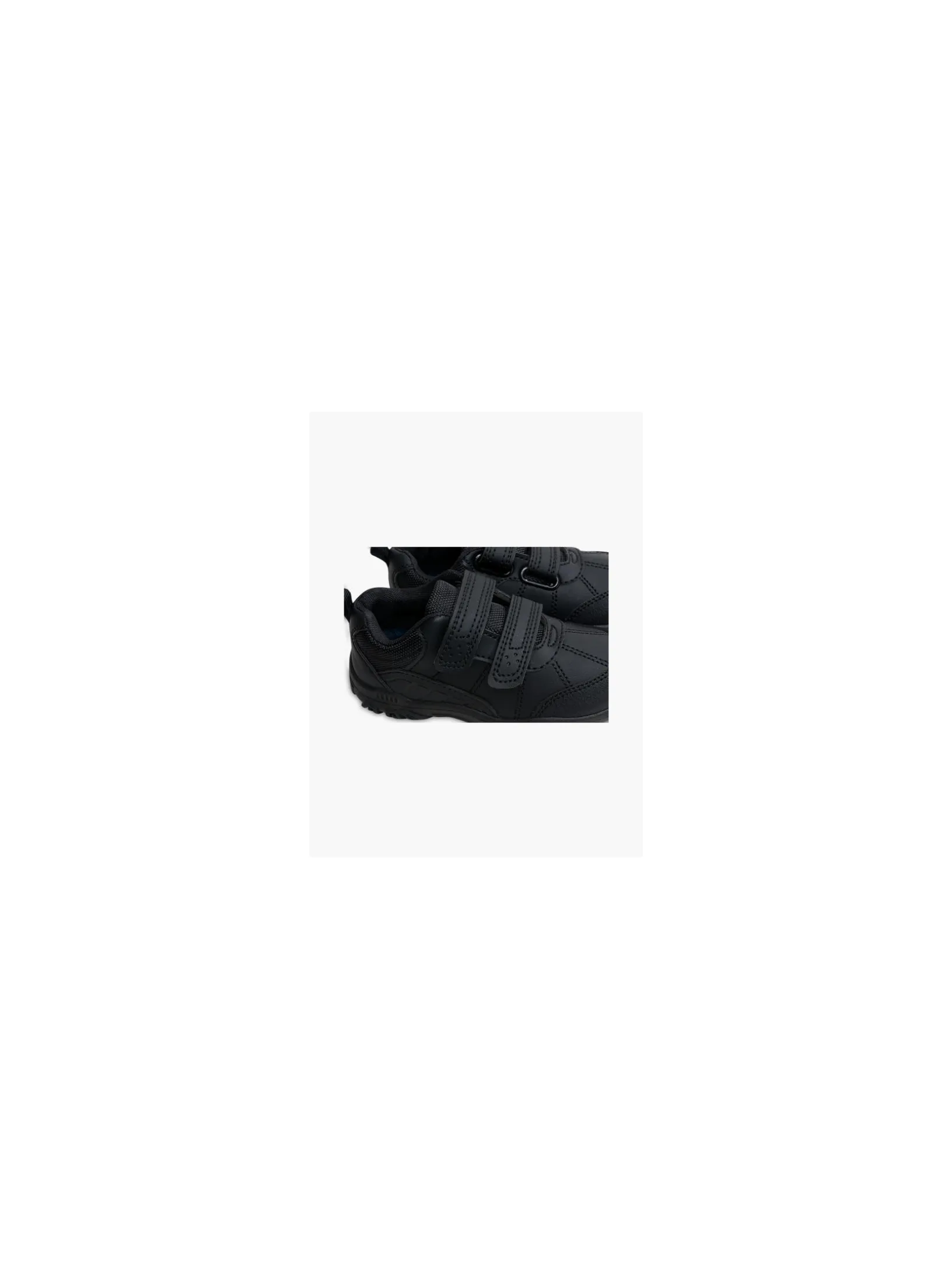 Junior Boys Black Twin Strap Sporty Shoes