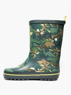 Junior Boys Camo Dinosaur Wellies
