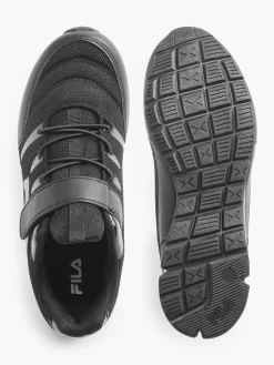Junior Boys Fila Black Touch Strap Trainers