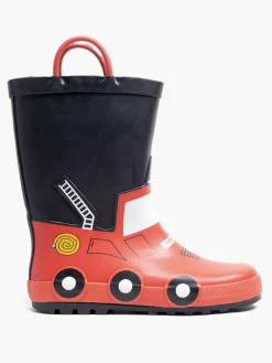 Junior Boys Fire Engine Wellies
