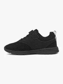 Junior Boys VTY Black Touch-strap Trainers