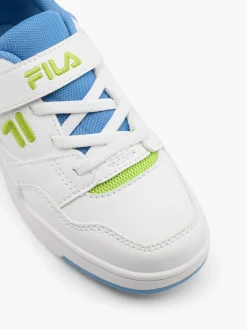 Junior Boys White/Green/Blue Velcro Trainers