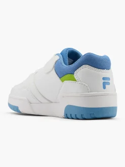 Junior Boys White/Green/Blue Velcro Trainers