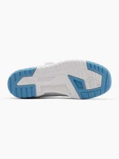 Junior Boys White/Green/Blue Velcro Trainers