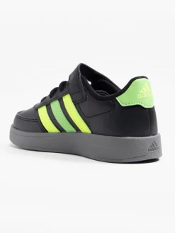 Junior Breaknet 2.0 Black/Yellow/Green Velcro Trainers
