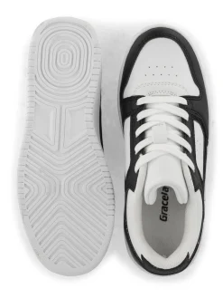 Junior Girl Black & White Trainer