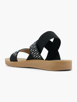 Junior Girl Black Gem Detail Sandal