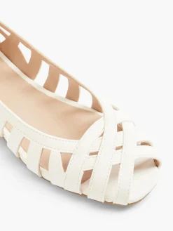 Junior Girl Cut Out Peep Toe Ballerina