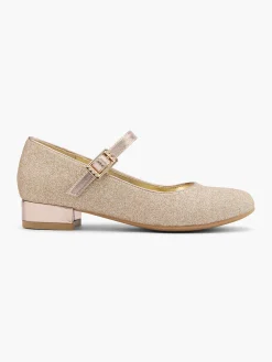 Junior Girl Gold Glitter Shoe