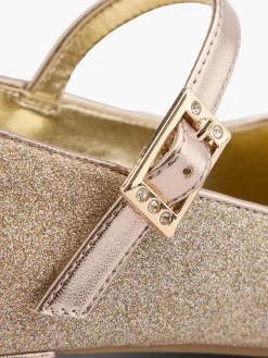 Junior Girl Gold Glitter Shoe
