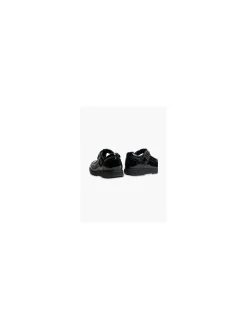 Junior Girl Hush Puppies Patent Leather Chunky T-Bar School Shoes - Dual Fit