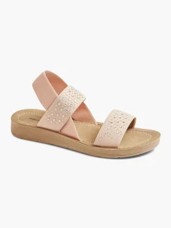 Junior Girl Pink Gem Detail Sandal