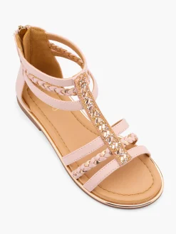 Junior Girl Pink Gladiator Sandal