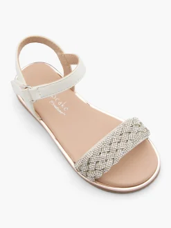 Junior Girl Plaited Glitter Sandal